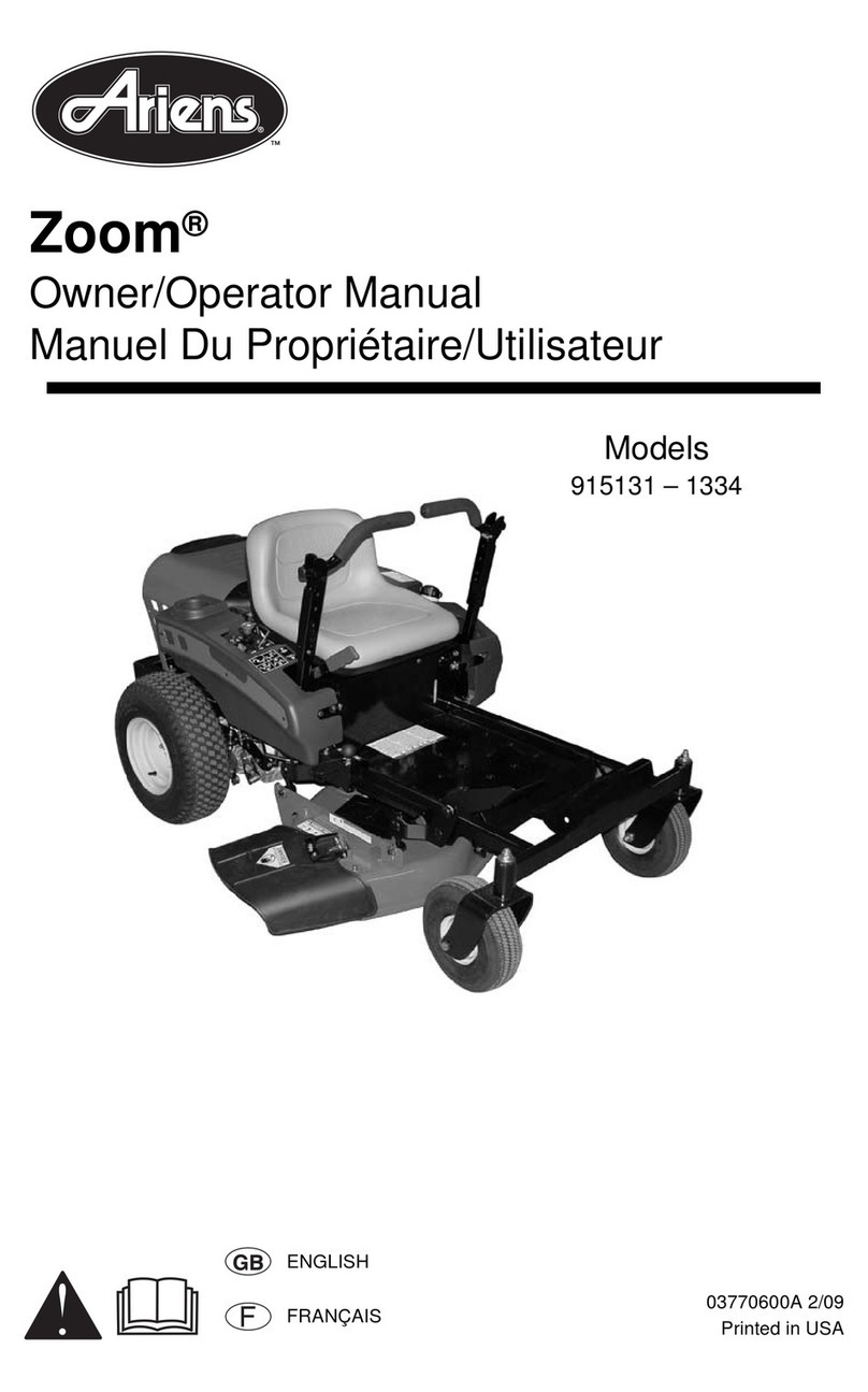 Ariens 915131 - 1334 Owner's/operator's manual Ariens 915131 - 1334 Owner's/operator's manual