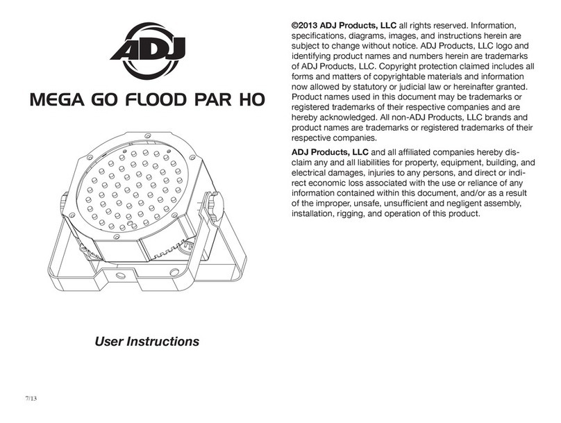 ADJ Mega Go Flood Par HO User manual