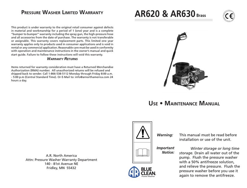 AR Blue Clean AR620 Maintenance manual
