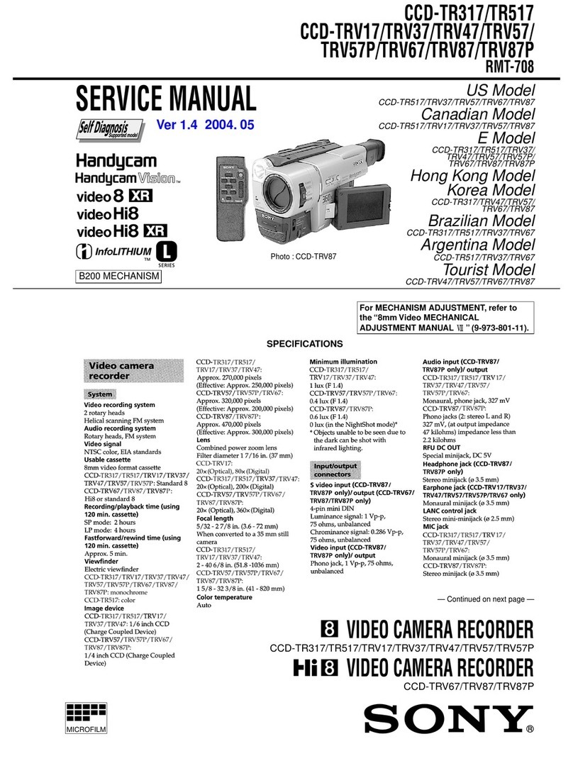 Sony Handycam CCD-TR317 User manual