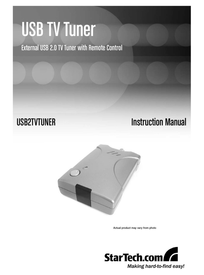 StarTech.com USB2TVTUNER User manual