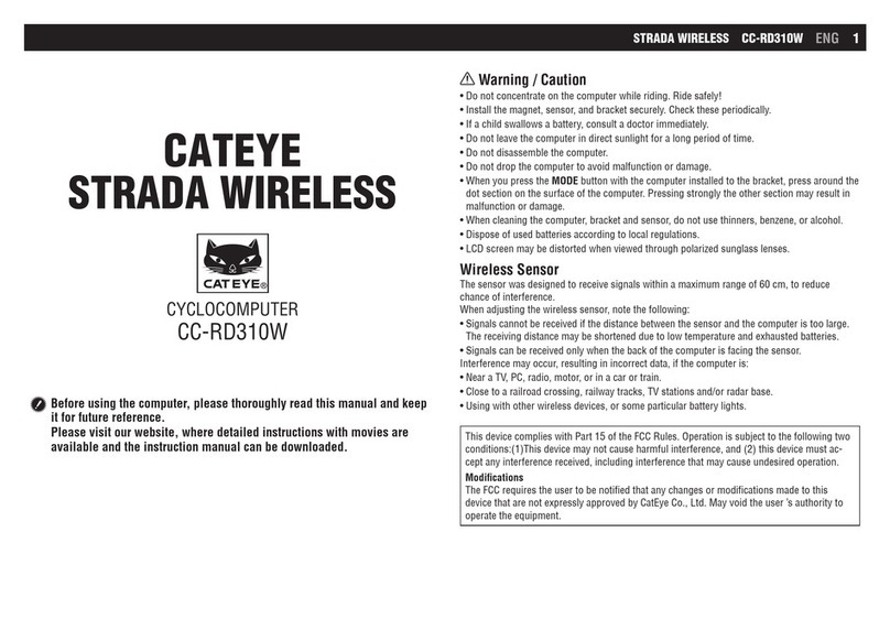Cateye CC-RD310W Slim User manual
