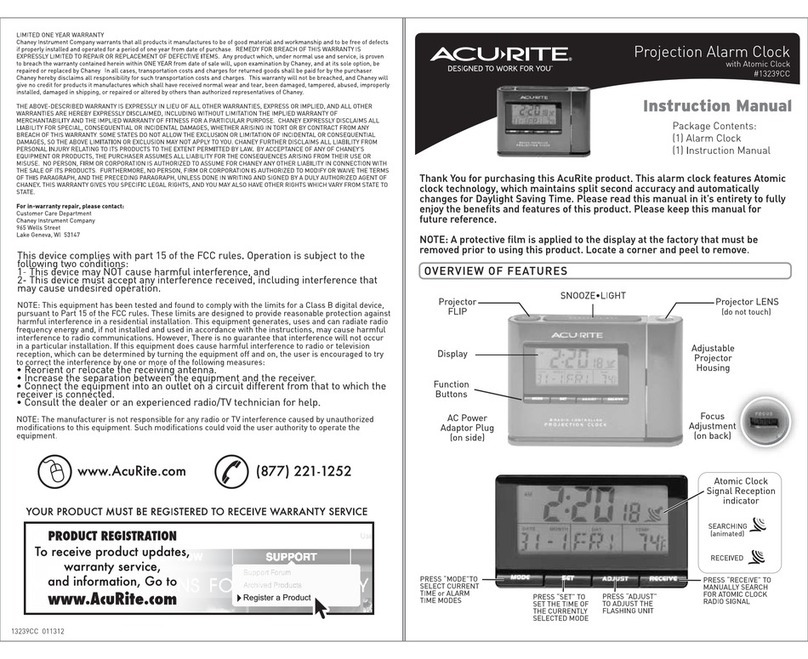 ACU-RITE 13239CC User manual