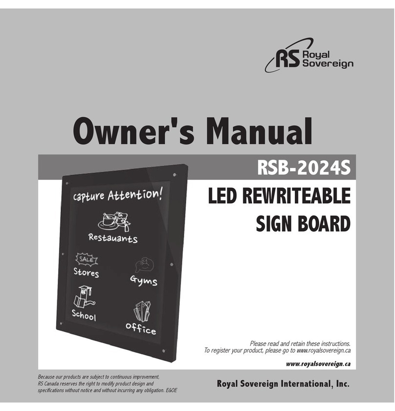 Royal Sovereign RSB-2024S owner's manual