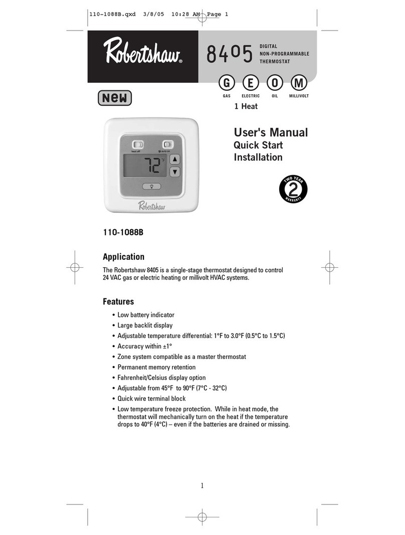 Robertshaw 8405 User manual
