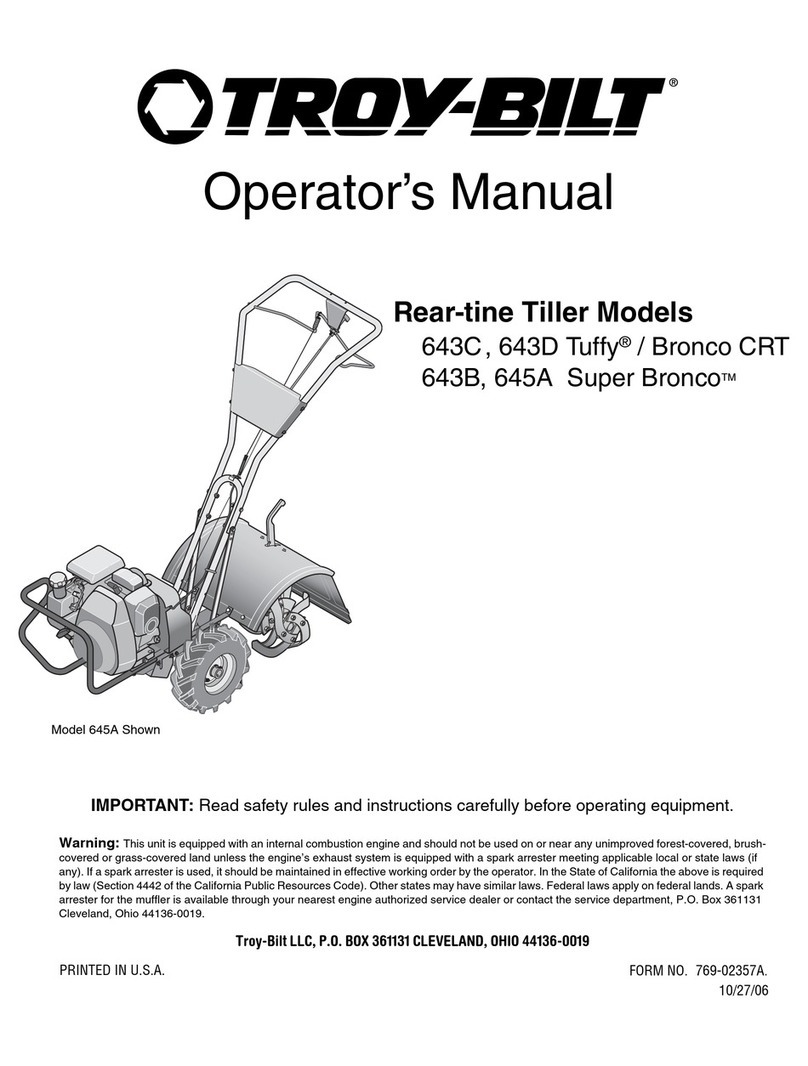 Troy-Bilt 645A Super Bronco Operator's manual