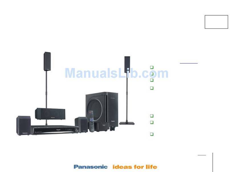 Panasonic SAPT660 - DVD HOME THEATER SOUND SYSTEM Quick start guide