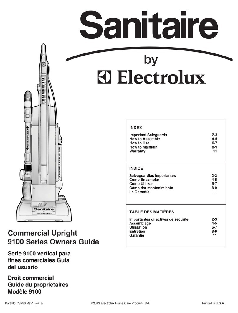 Sanitaire Electrolux 9100 Series User manual