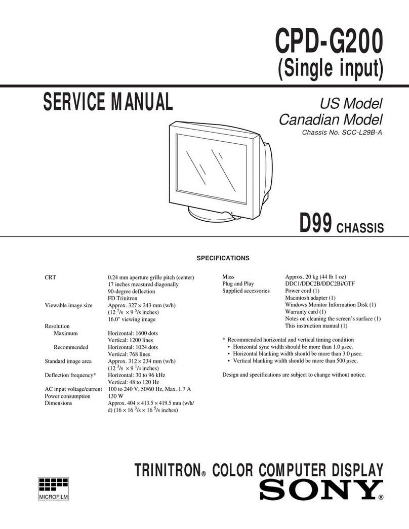 Sony Trinitron CPD-G200 User manual