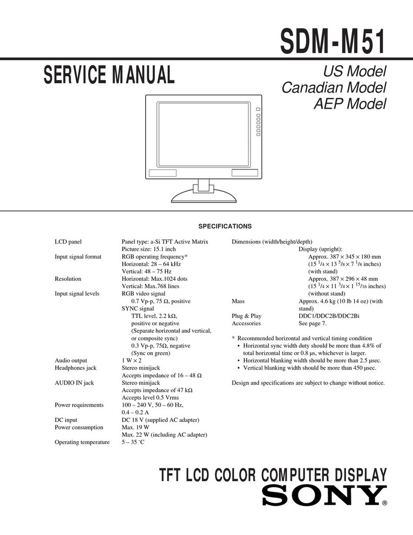 Sony Multiscan SDM-M51 Quick start guide