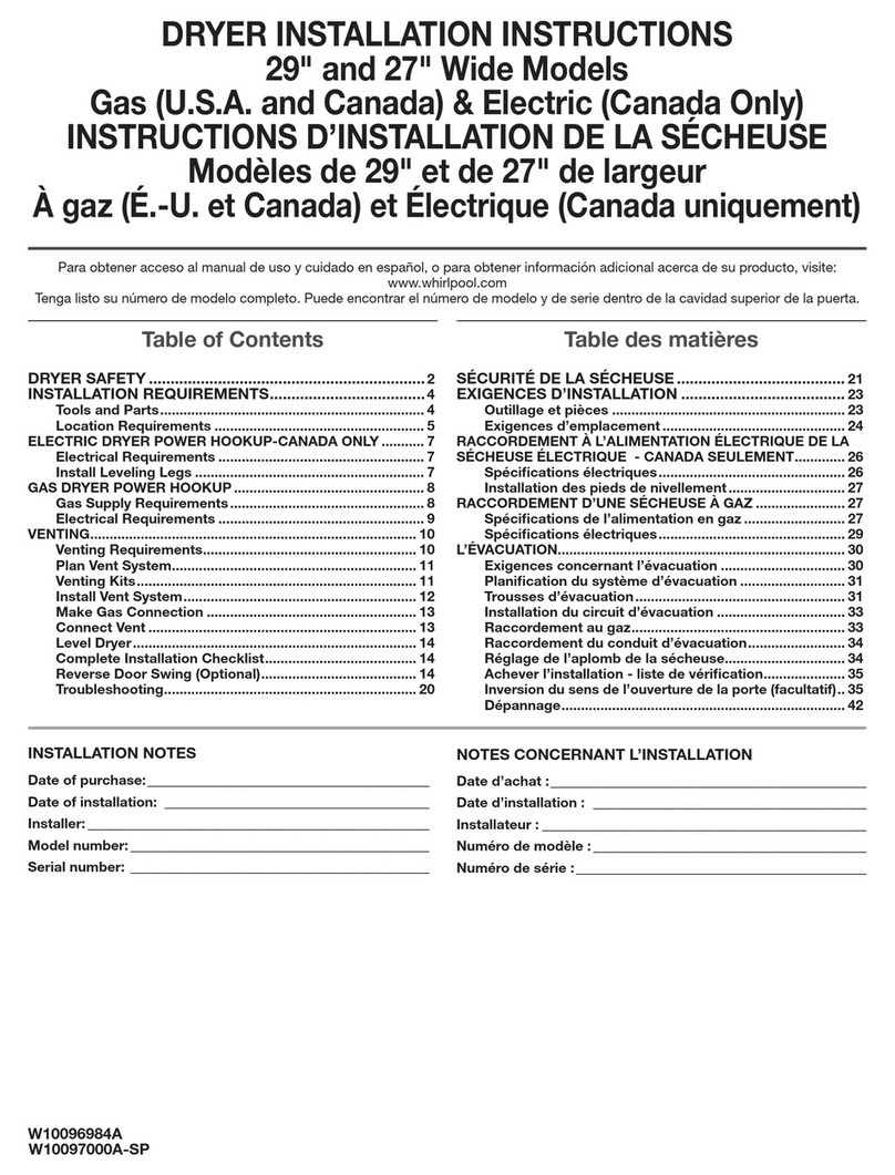 Whirlpool W10096984A User manual Whirlpool W10096984A User manual