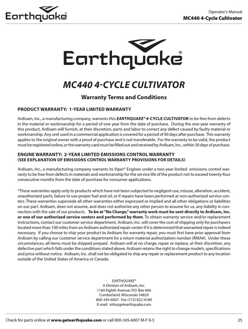 EarthQuake MC440 Operator's manual