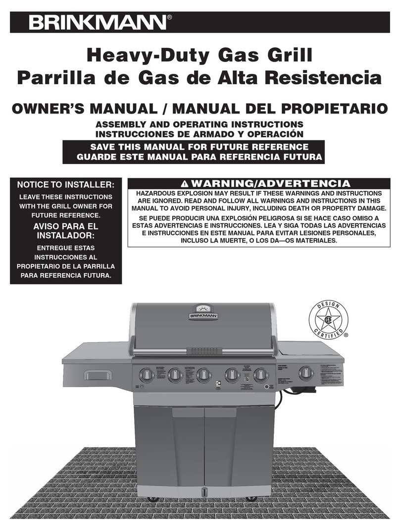 Brinkmann Heavy-Duty Gas Grill User manual