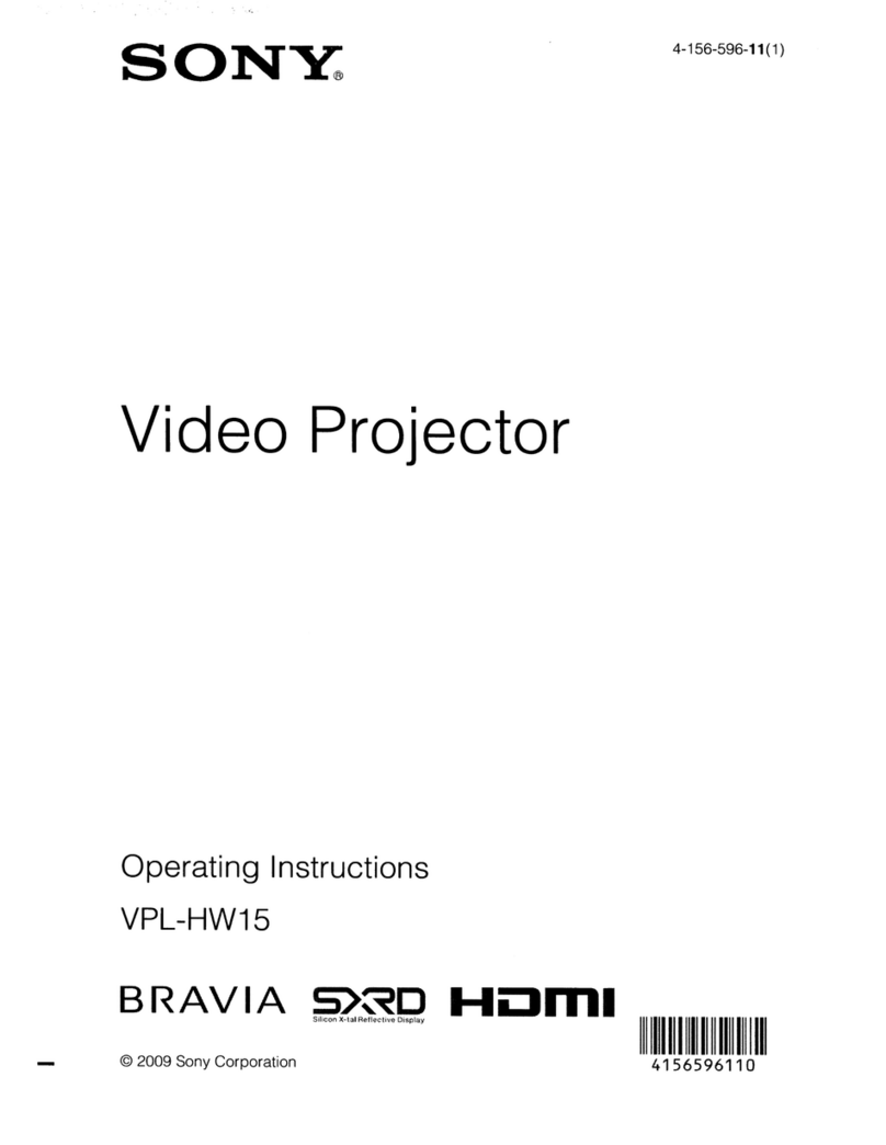 Sony VPL VPL-HW15 User manual Sony VPL VPL-HW15 User manual