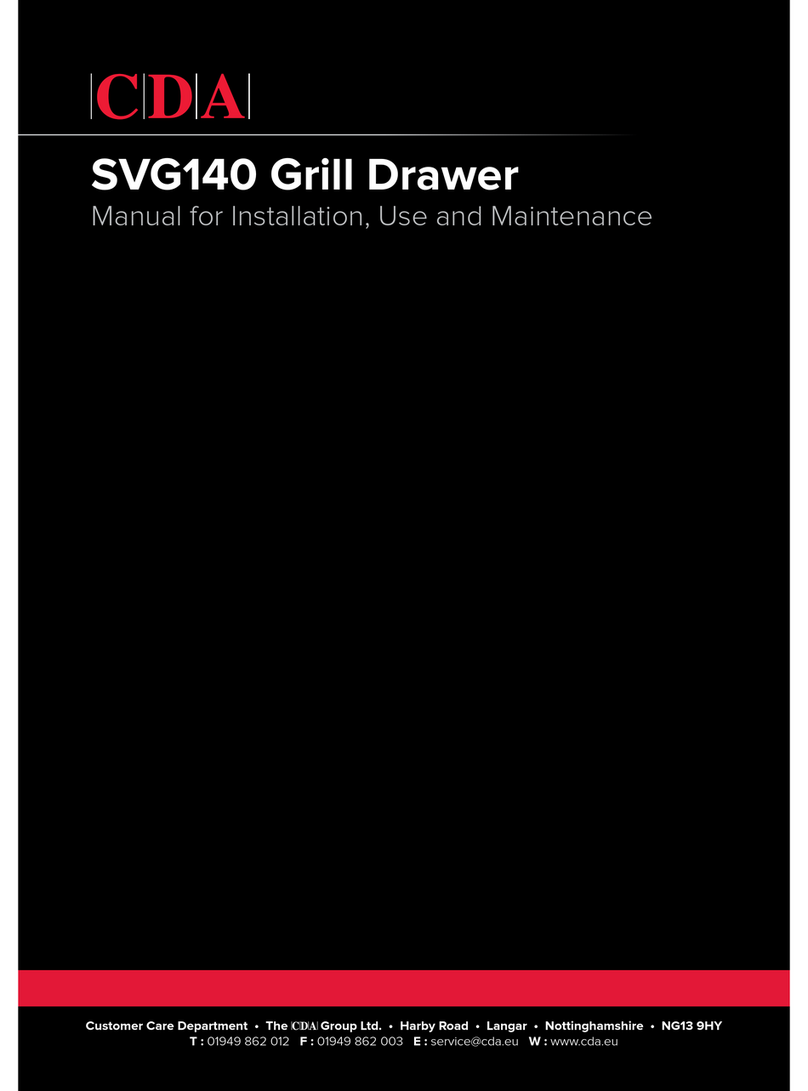 CDA SVG140 Manual for installation, use and maintenance