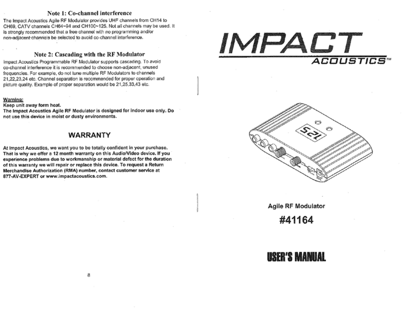 Impact Acoustics 41164 user manual Impact Acoustics 41164 user manual
