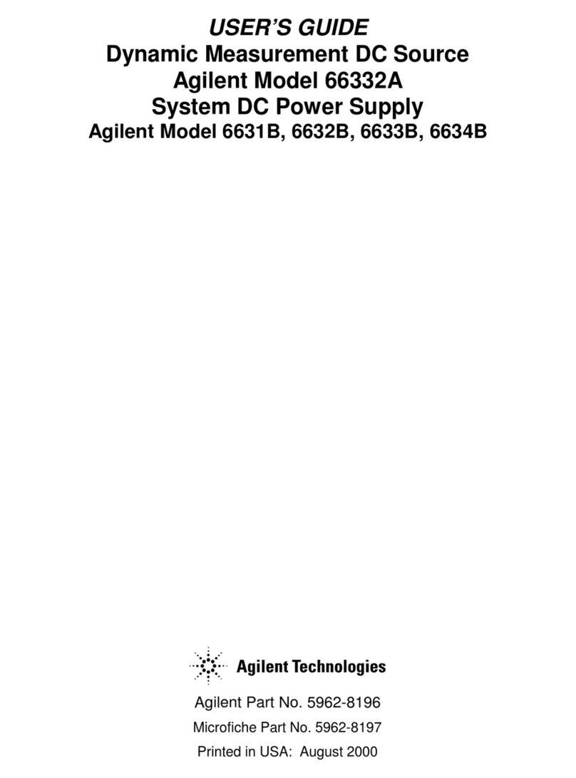 Agilent Technologies 6631B User manual
