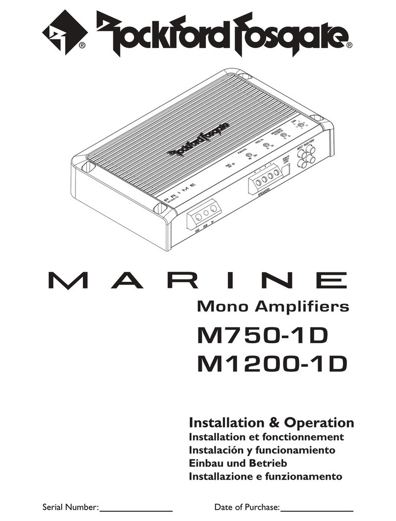 Rockford Fosgate M750-1 Installation & operation