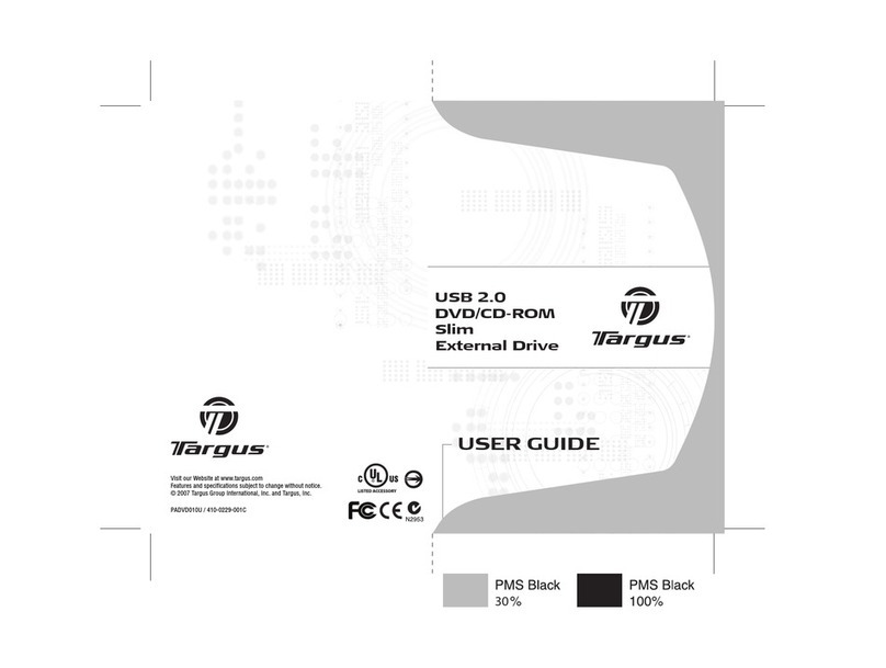 Targus USB 2.0 DVD/CD-ROM Slim External Drive user guide