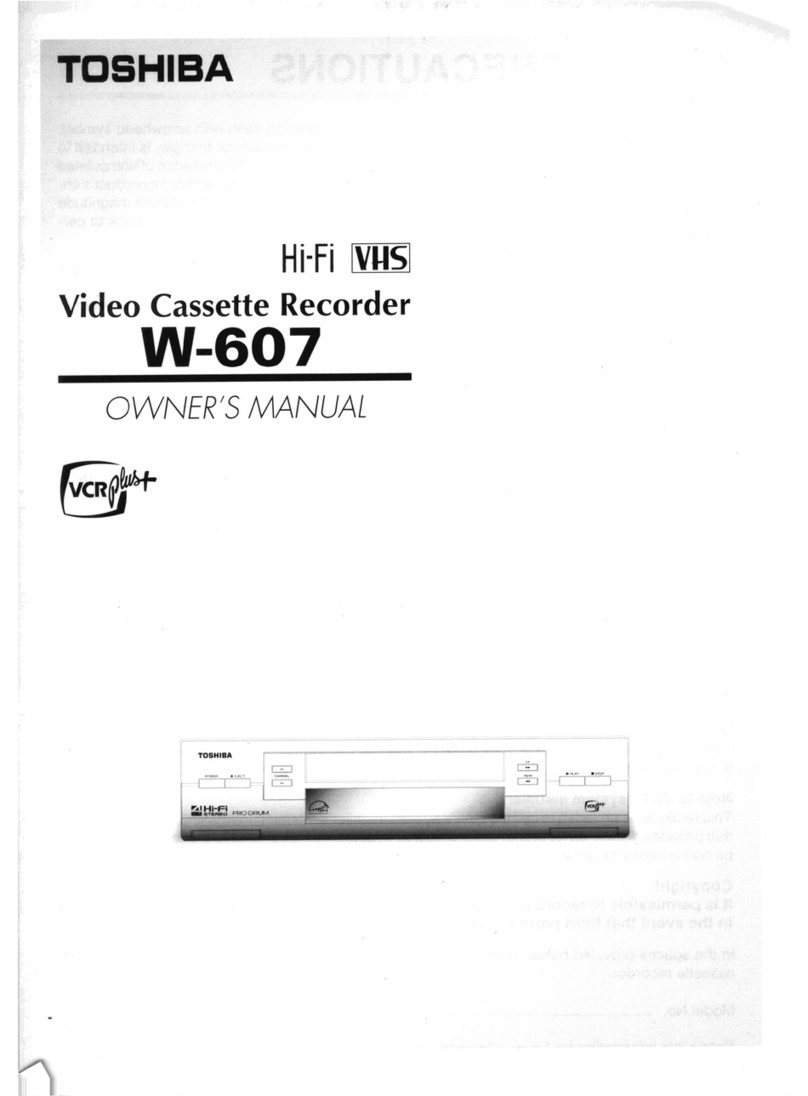 Toshiba W-607 owner's manual