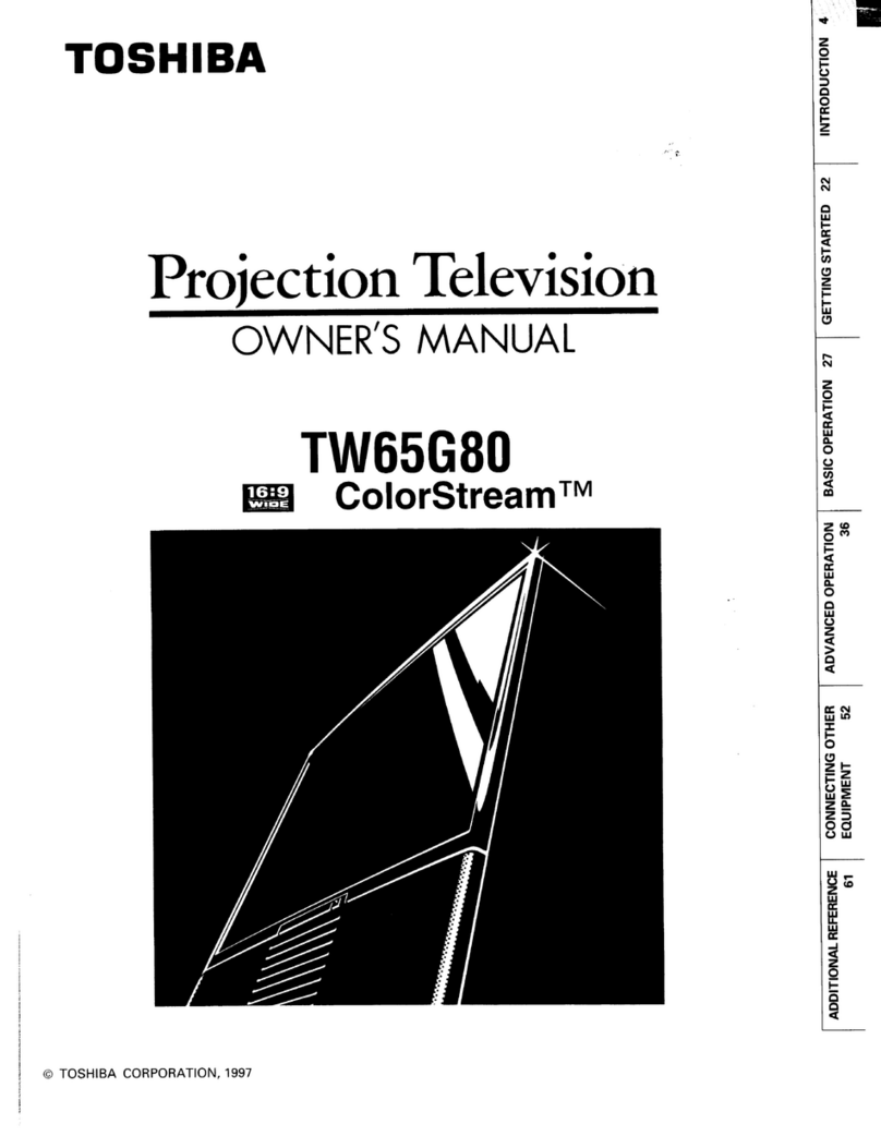 Toshiba ColorStream TW65G80 User manual