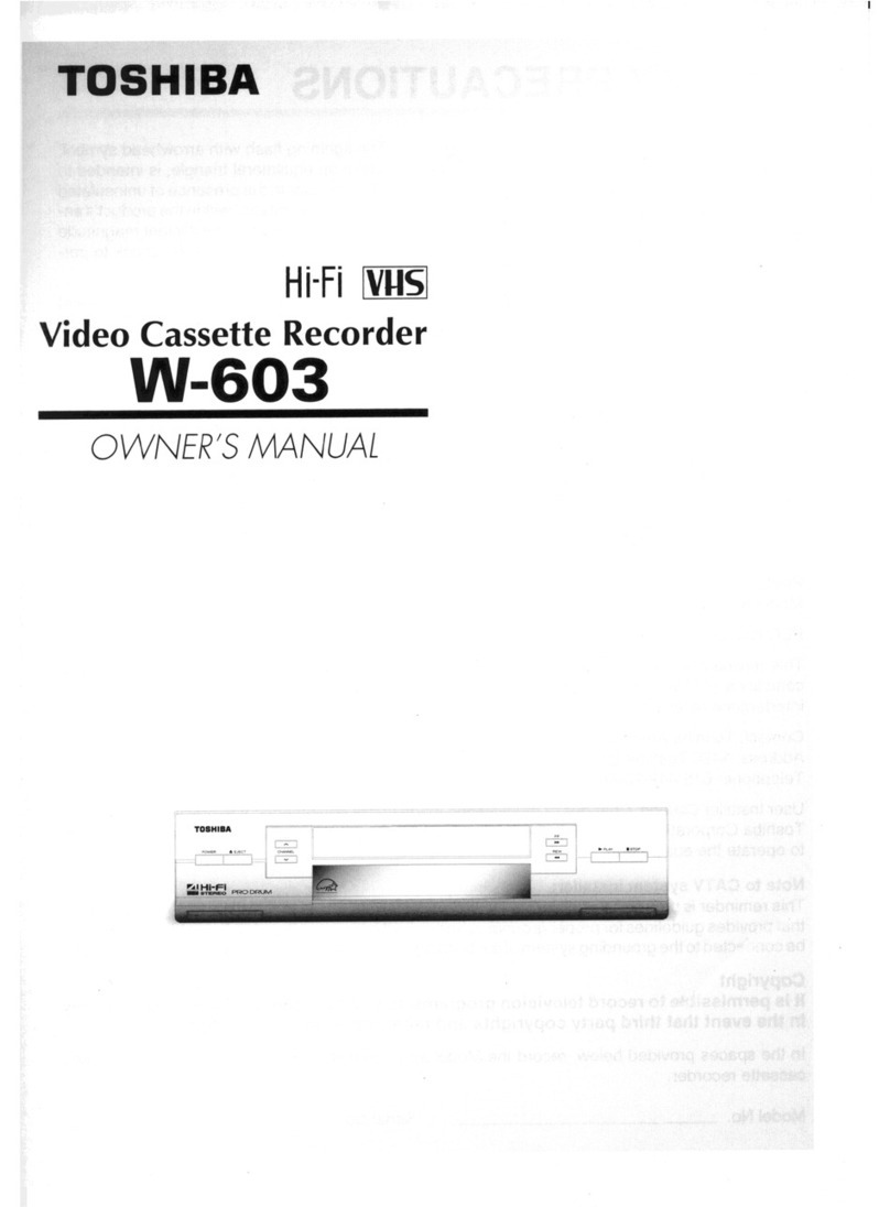 Toshiba W-603 User manual Toshiba W-603 User manual