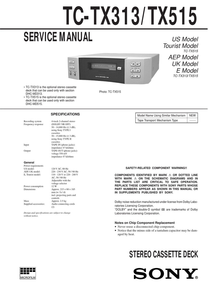Sony TC-TX313 User manual