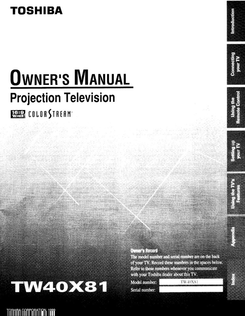 Toshiba TW40X81 owner's manual