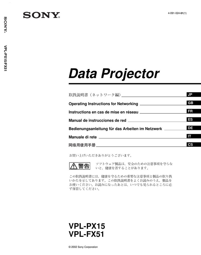 Sony Supersmart VPL-PX15 User manual