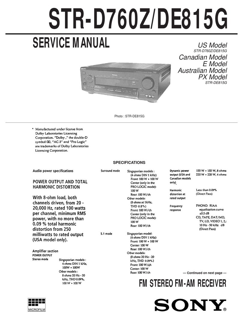 Sony STR-D760Z User manual