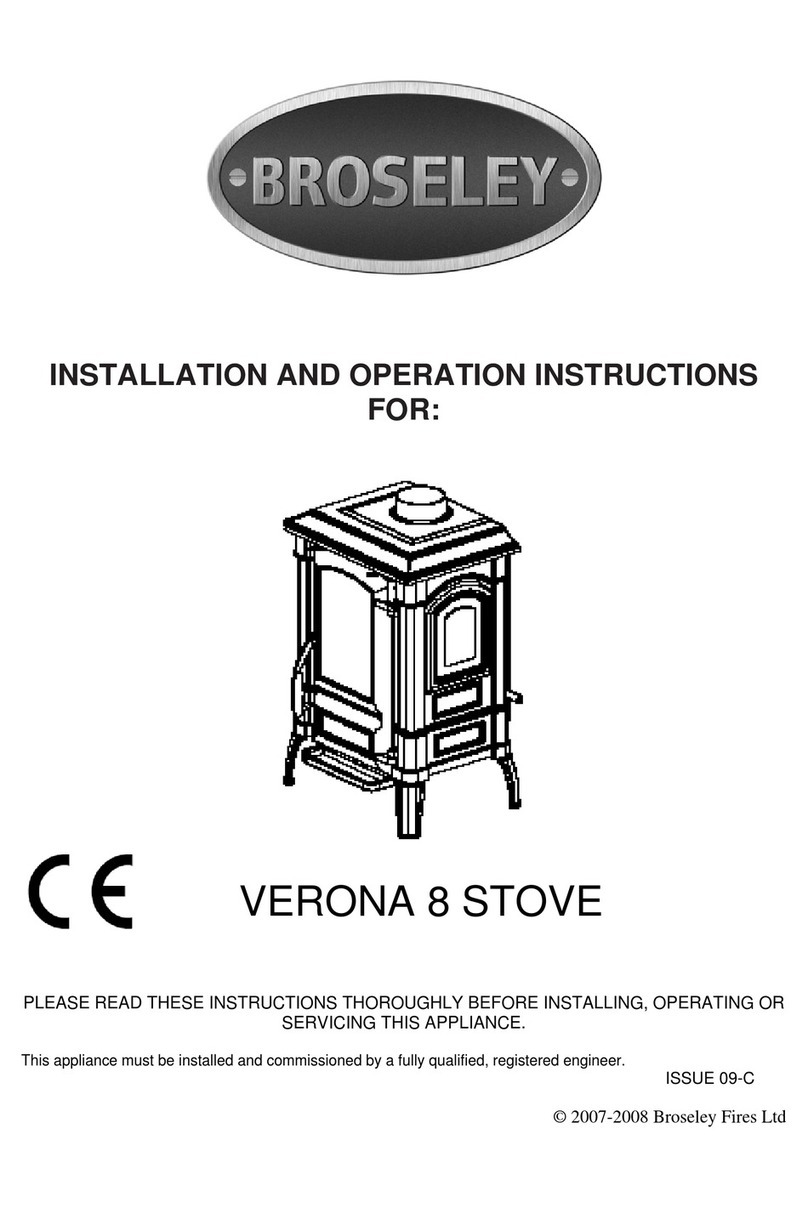 Broseley VERONA 8 Installation and operation instructions