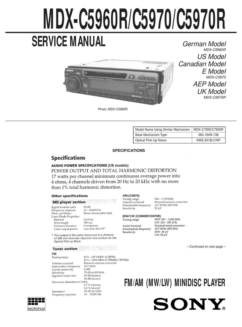 Sony MDX-C5960R Service manual