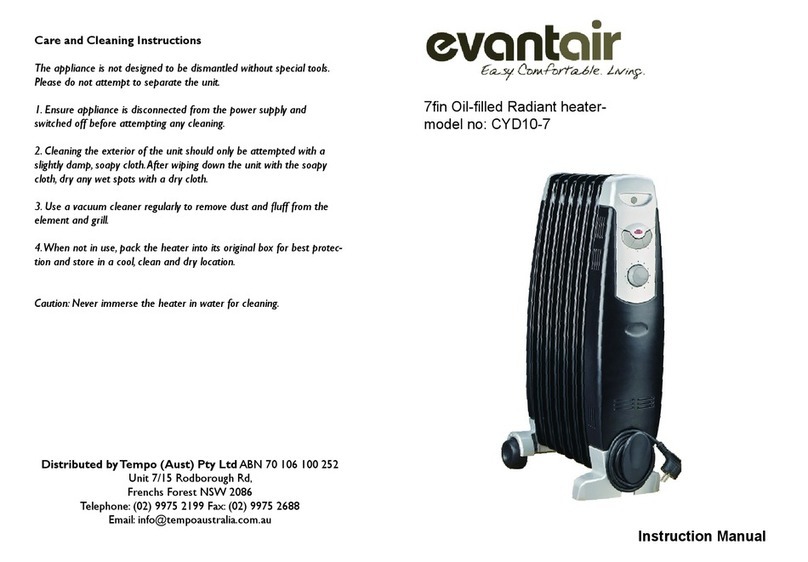 Evantair CYD10-7 User manual
