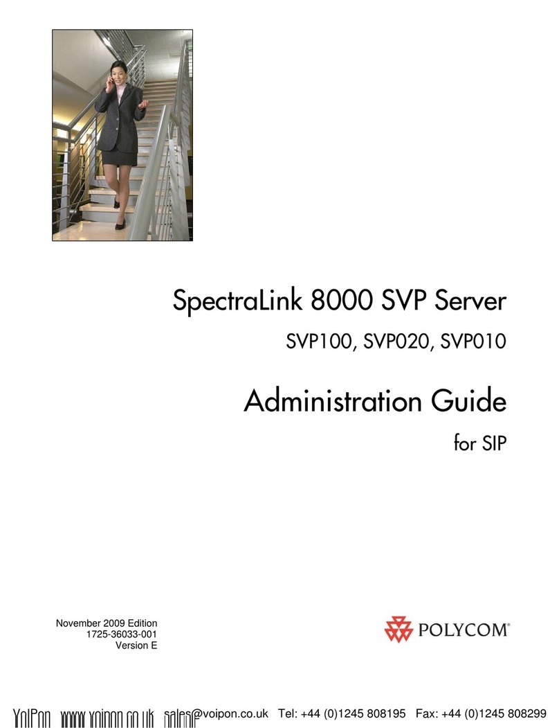 Polycom Spectralink 8000 SVP100 Instruction Manual
