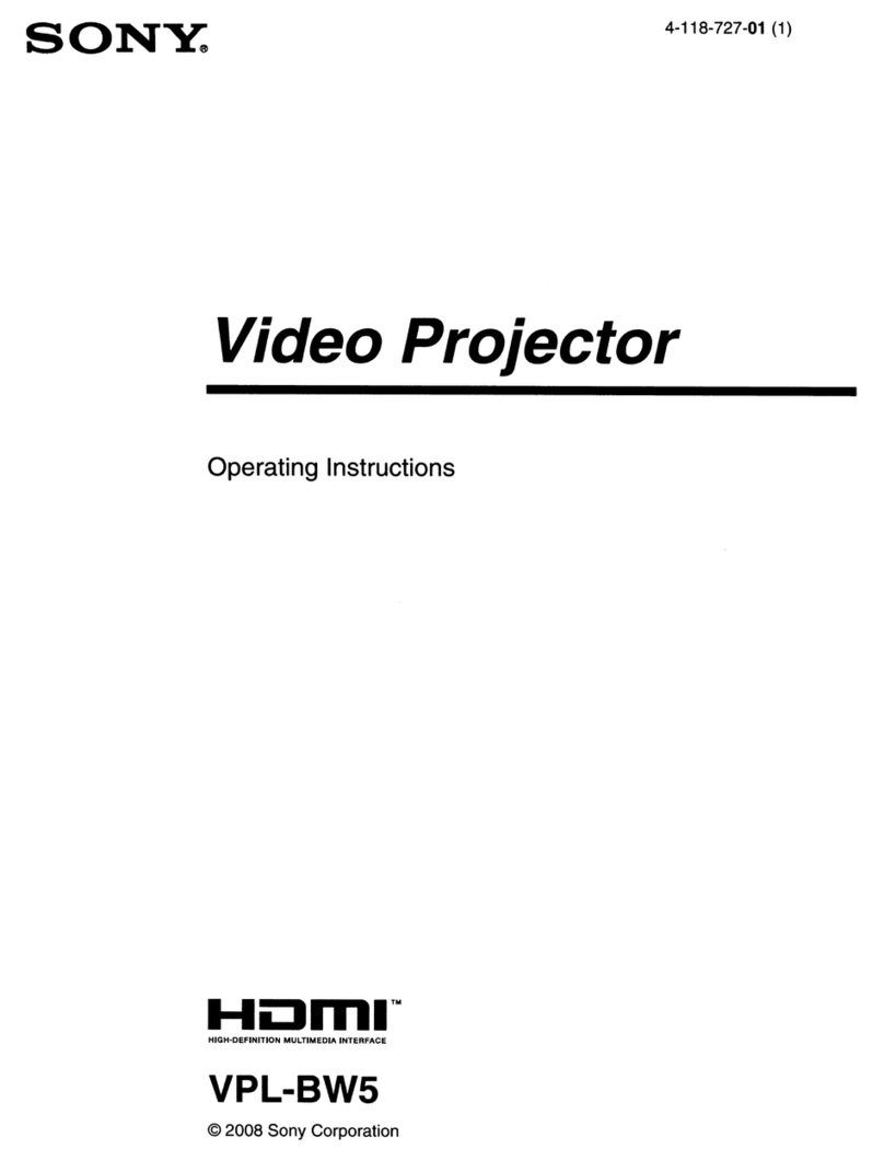 Sony HDMI VPL-BW5 User manual Sony HDMI VPL-BW5 User manual