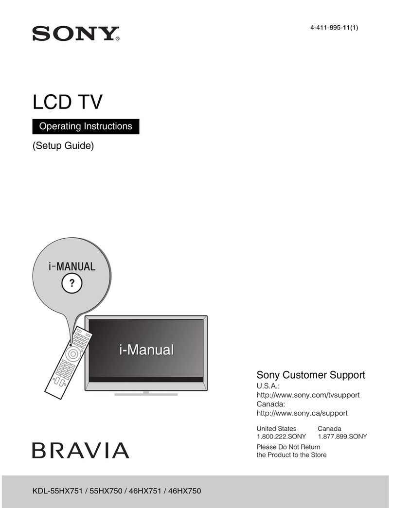 Sony BRAVIA KDL-55HX751 operating instructions