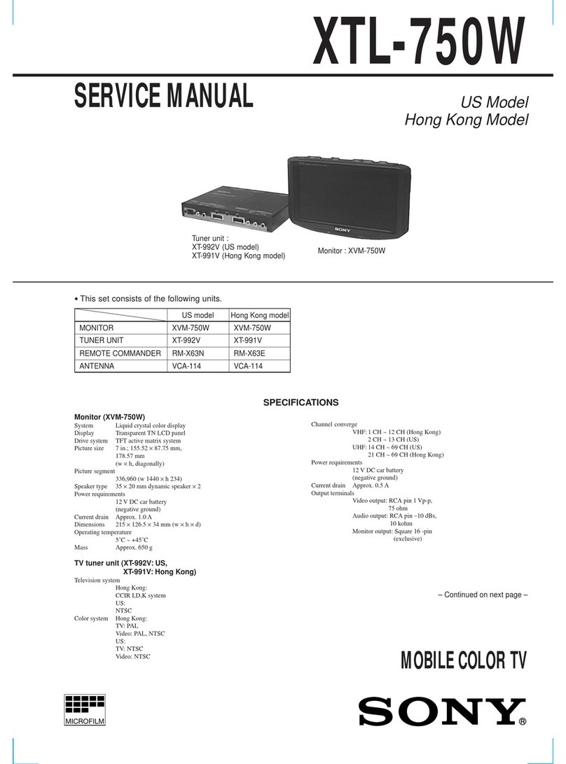 Sony XTL-750W User manual