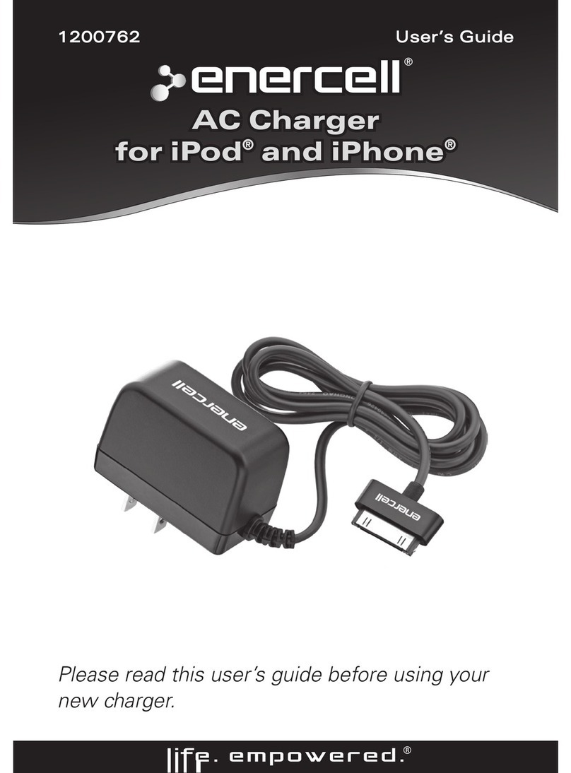 Enercell AC Charger for iPod and iPhone user guide