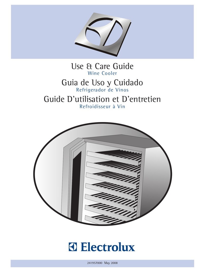 Electrolux Wine cooler User manual Electrolux Wine cooler User manual