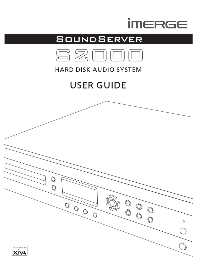 Imerge SoundServer S2000 User manual