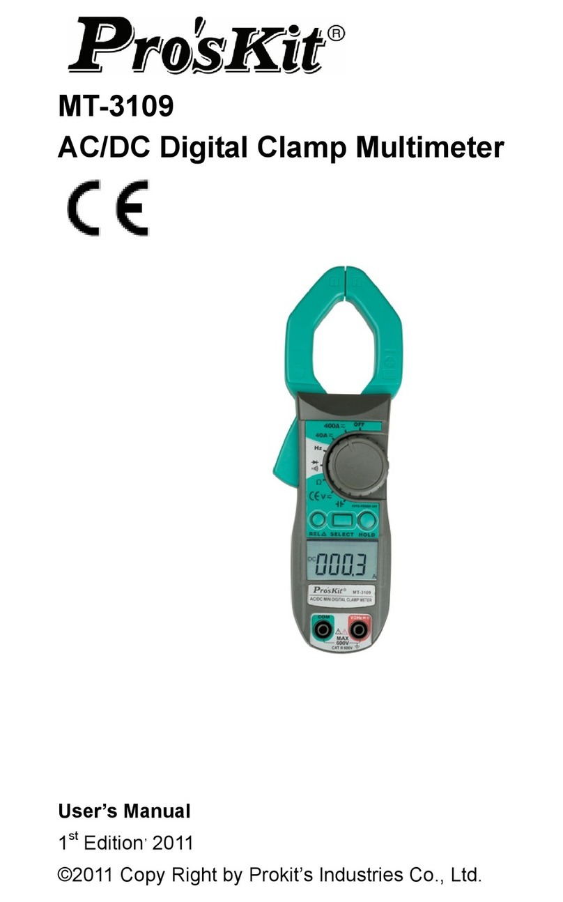 Pro's Kit MT-3109 User manual