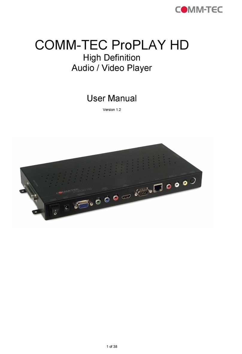 Comm-Tec ProPLAY HD user manual
