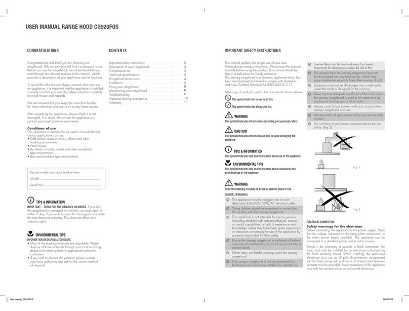 Electrolux CG920FGS user manual
