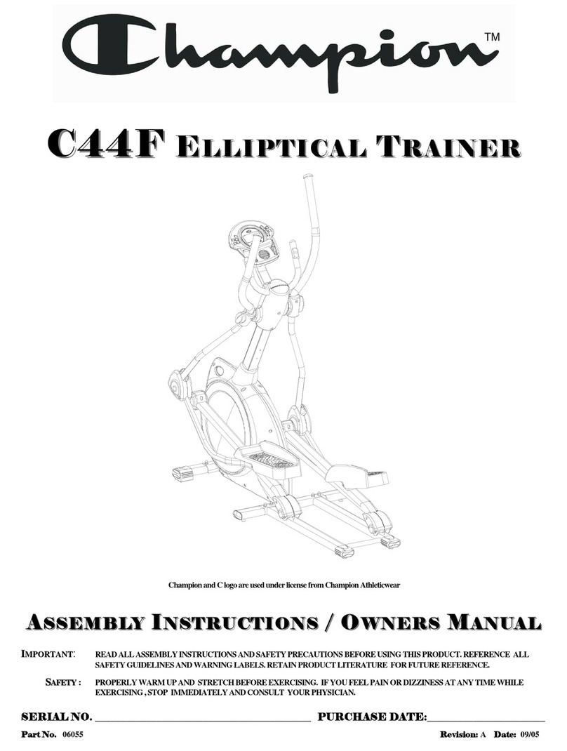 Champion C44F Assembly instructions & owner's manual
