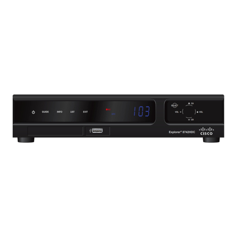 Cisco Explorer 8700 Cable DVR Family Set-Tops Quick reference guide