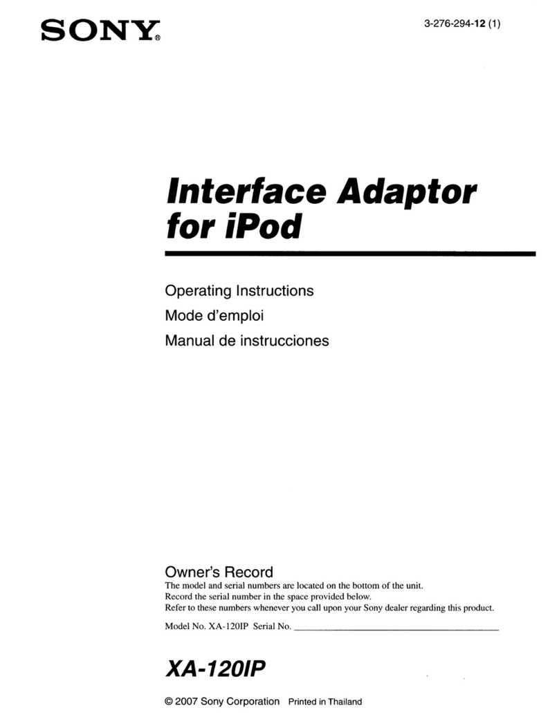 Sony XA-1201P User manual