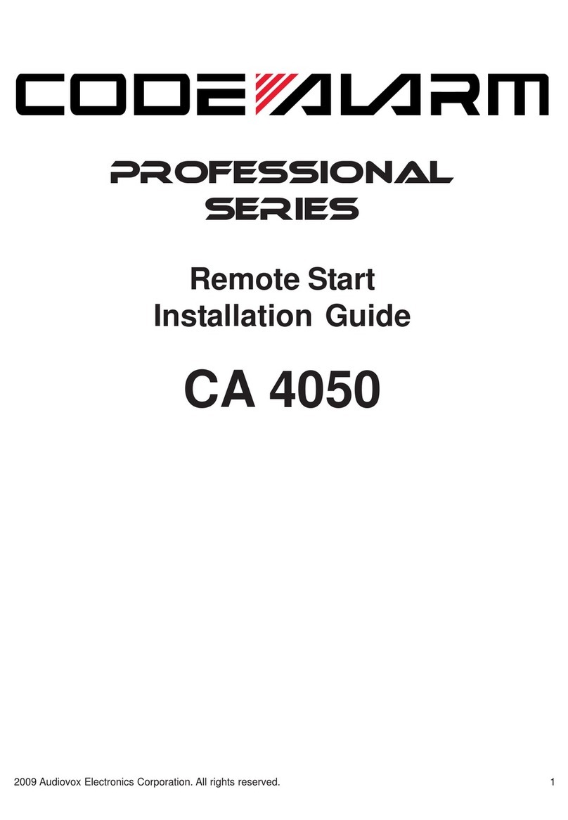 Code Alarm Professional Series CA 4050 User manual