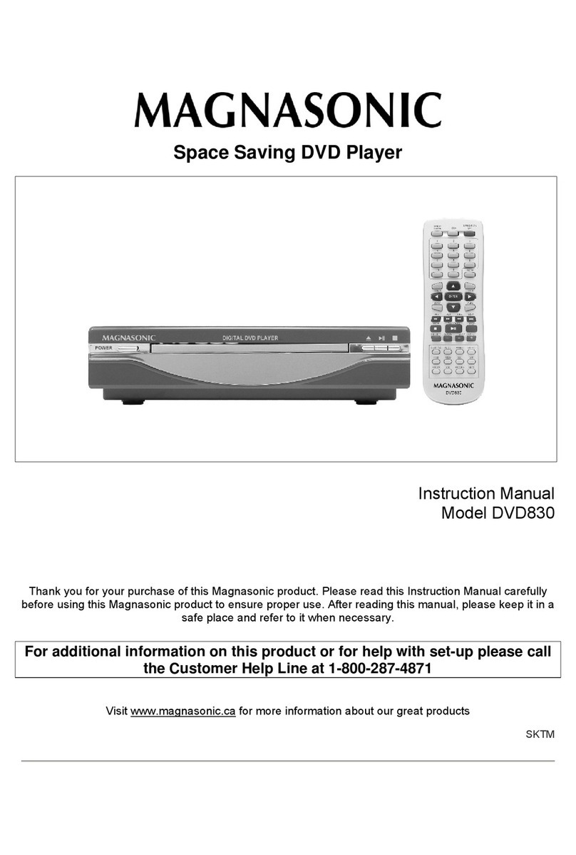 Magnasonic DVD830 instruction manual