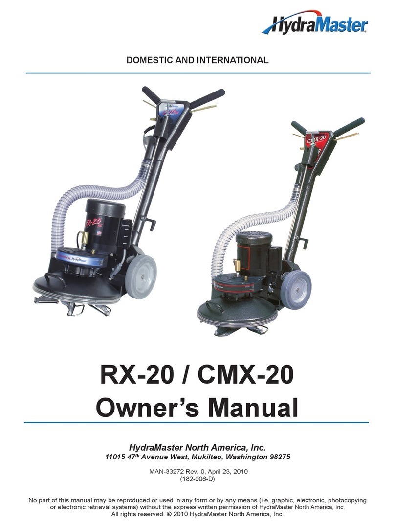 HydraMaster RX20 NEXTGEN 120 VAC owner's manual