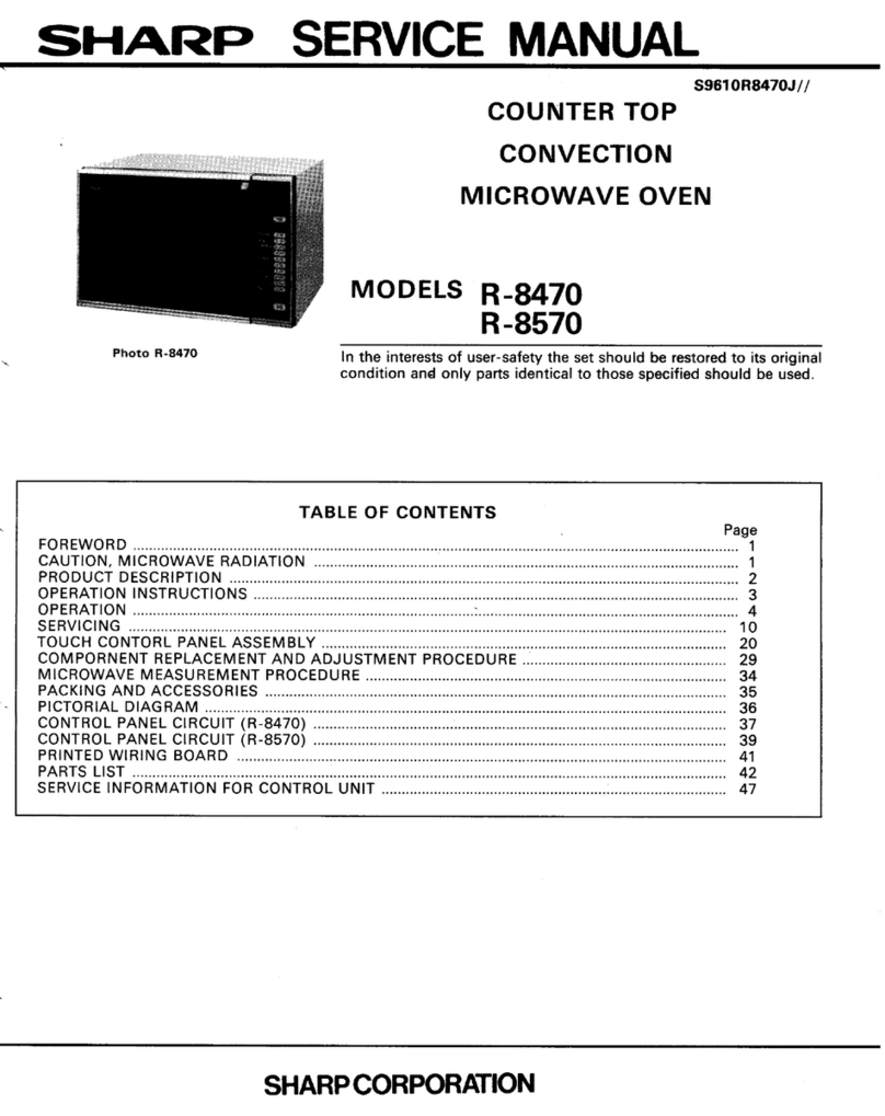 Sharp R-8470 User manual